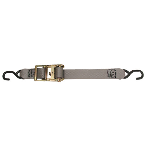 CargoBuckle Multipurpose Ratchet Strap Tie-Down with S-Hooks - 2" x 15' - P/N F13758