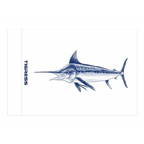 Tigress White Marlin Release Flag - 12" x 18" - P/N 88421