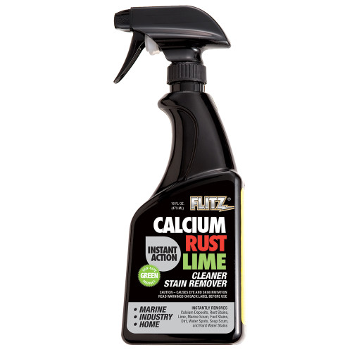 Flitz Instant Calcium, Rust & Lime Remover - 16oz Spray Bottle - P/N CR 01606