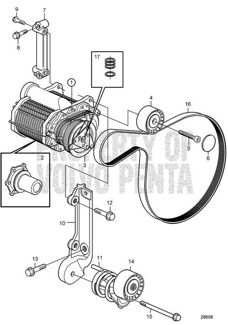 Belt by Volvo Penta (21405493)