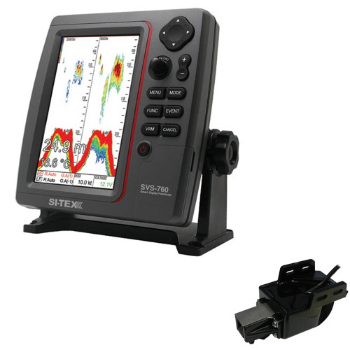 SI-TEX SVS-760 Dual Frequency Sounder 600W Kit with Transom Mount Triducer - P/N SVS-760TM