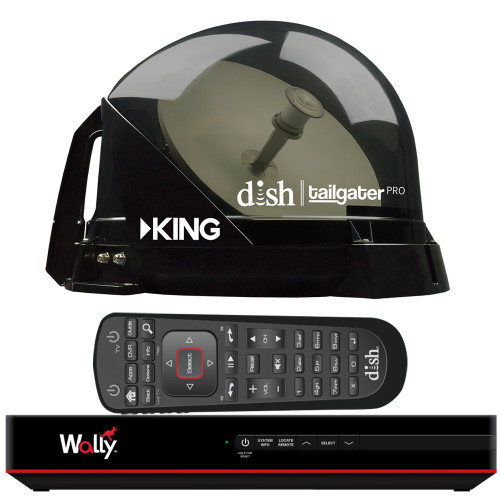 KING DISH® Tailgater® Pro Premium Satellite Portable TV Antenna with DISH® Wally® HD Receiver - P/N DTP4950