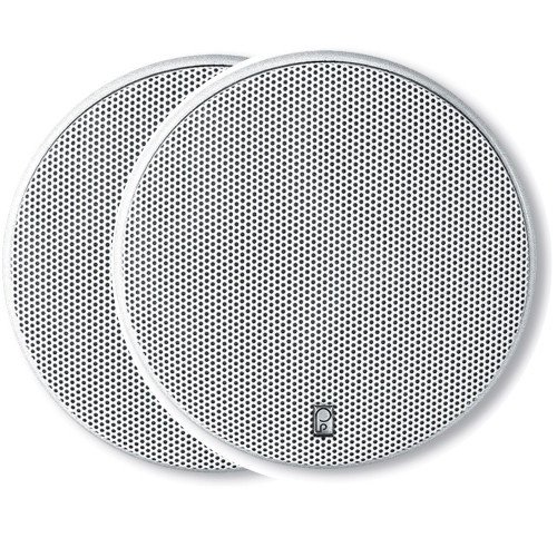 Poly-Planar 6.5" Platinum Round Marine Speaker - (Pair) White - P/N MA6600