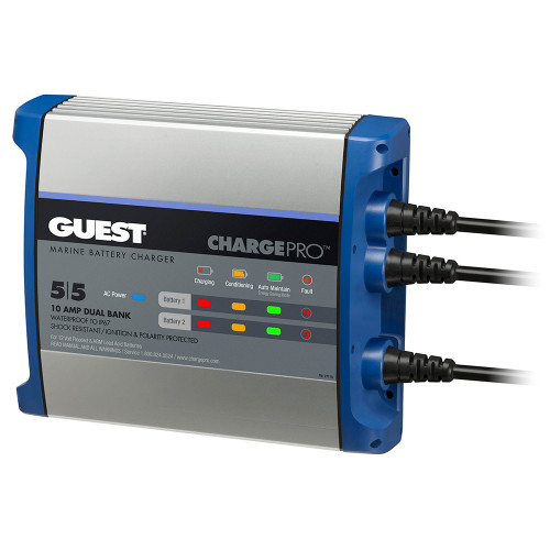 Guest On-Board Battery Charger 10A / 12V - 2 Bank - 120V Input - P/N 2711A