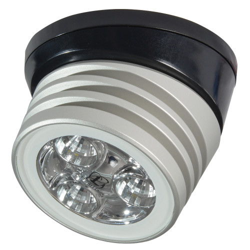 Lumitec Zephyr LED Spreader/Deck Light -Brushed, Black Base - White Non-Dimming - P/N 101326