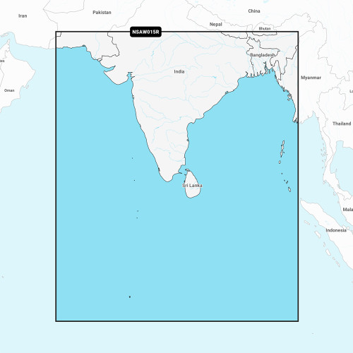 Garmin Navionics+ NSAW015R - Indian Subcontinent - Marine Chart - P/N 010-C1230-20