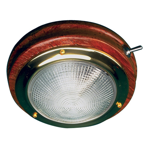 Sea-Dog Teak LED Dome Light - 5" Lens - P/N 400209-1