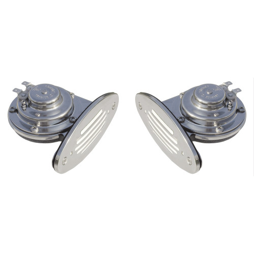 Schmitt & Ongaro Mini SS Dual Drop-In Horn with SS Grills High & Low Pitch - P/N 10055