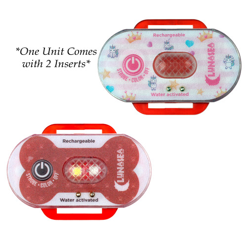 Lunasea Child/Pet Safety Water Activated Strobe Light - Red Case - P/N LLB-70RB-E0-00