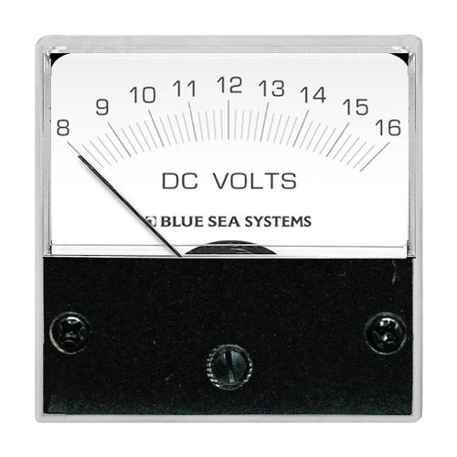 Blue Sea 8028 DC Analog Micro Voltmeter - 2" Face, 8-16 Volts DC - P/N 8028