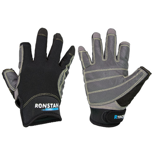 Ronstan Sticky Race Gloves - 3-Finger - Black - XXL - P/N CL740XXL