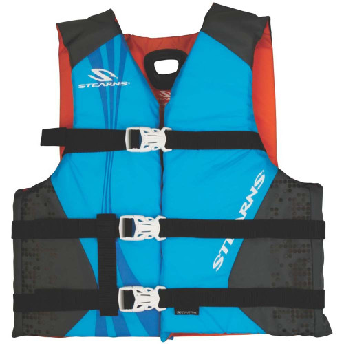 Stearns Antimicrobial Nylon Vest Life Jacket - 30-50lbs - Blue - P/N 2000036885