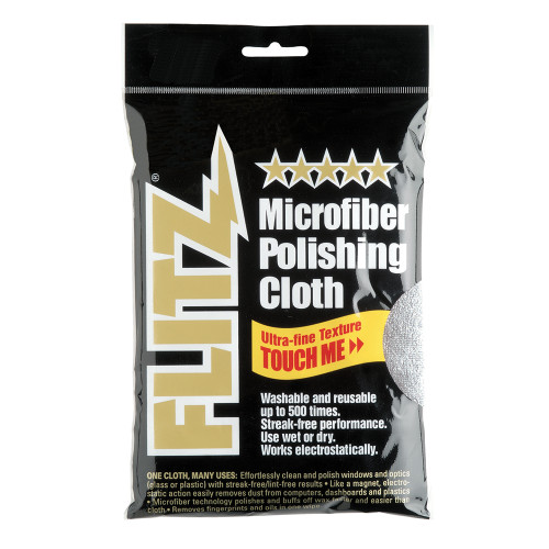 Flitz Microfiber Polishing Cloth - 16" x 16" - Single Bag - P/N MC200