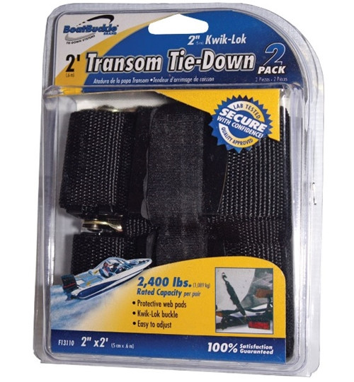 Transom Tie Down, 2" X 2' Kwik Lok, 2 Pack by REDNECK TRAILER SUPPLIES (396412) Transom Tie Down, 2" X 2' Kwik Lok, 2 Pack by REDNECK TRAILER SUPPLIES (396412)