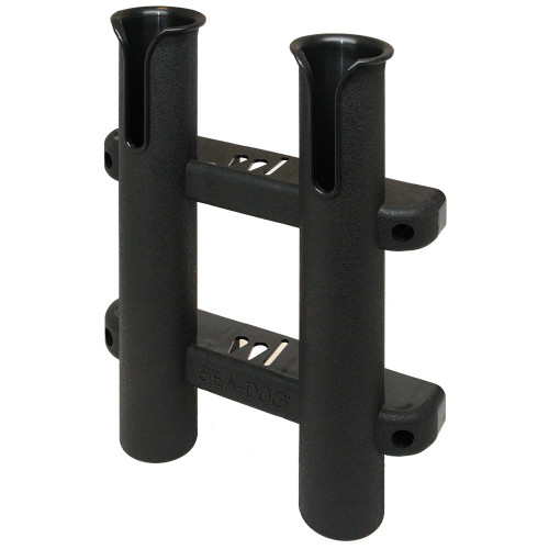 Sea-Dog Two Pole Side Mount Rod Storage Rack - Black - P/N 325029-1