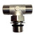 Uflex Boss Style T-Fitting - Nickel - ORB 6 to 3/8" COMP - P/N 71955T