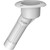 Mate Series Plastic 30° Rod & Cup Holder - Open - Oval Top - White - P/N P2030W