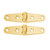 Whitecap Strap Hinge - Polished Brass - 4" x 1" - Pair - P/N S-604BC