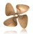 13X14 Nibral Four Blade Left Hand Propeller 1 Oj 4-Force Hand Finished  by OJ Propellers (1233B)