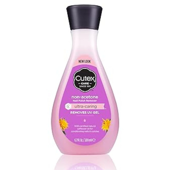 Cutex Ultra-Caring Non-Acetone Nail Polish Remover Removes UV Gel 6.7 fl oz