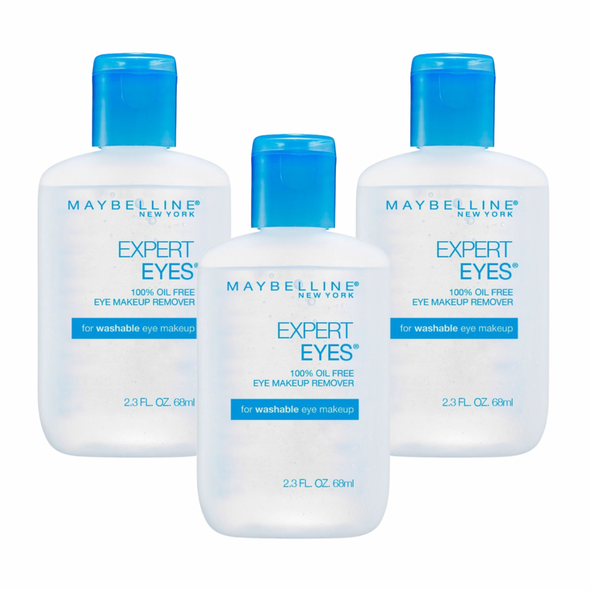 Maybelline Expert Eyes 100% Oil Free Eye Makeup Remover 2.3 Fl Oz (3-Pack)