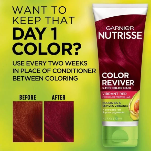Garnier Nutrisse Color Reviver 5-Min Color Mask 4.2 oz - Golden Blonde (2-Pack)