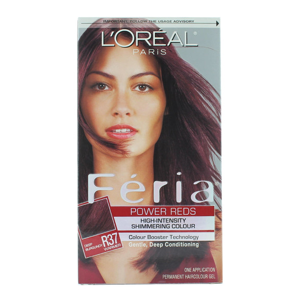 Loreal Feria High-Intensity Shimmering Color - R37 Deep Burgundy