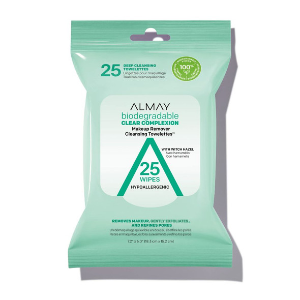 Almay Biodegradable Clear Complexion Makeup Remover Cleansing Towelettes - 25 ct Almay Biodegradable Clear Complexion Makeup Remover Cleansing Towelettes - 25 ct