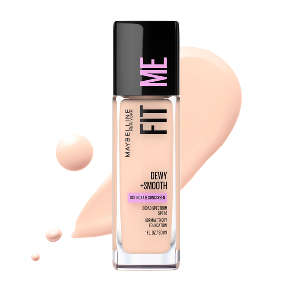 Maybelline Fit Me Dewy + Smooth Liquid Foundation - 105 Fair Ivory