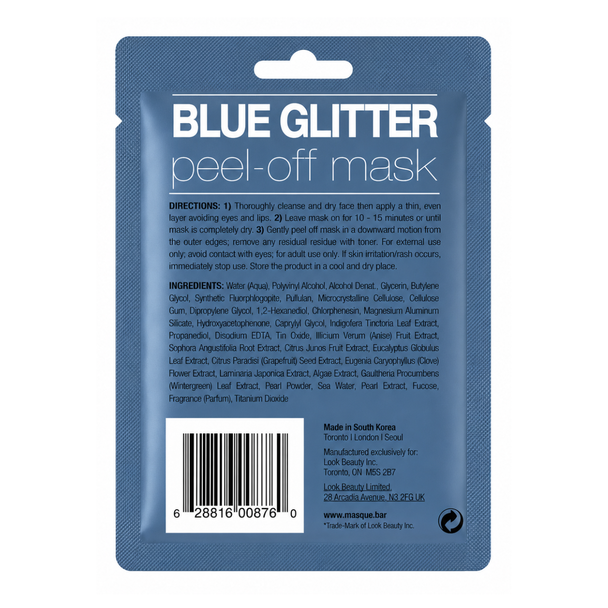 Masque Bar Blue Glitter Peel-off Mask