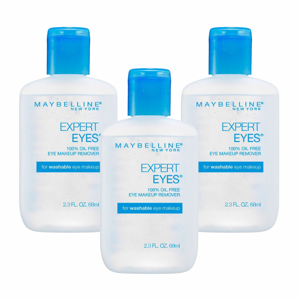 Maybelline Expert Eyes 100% Oil Free Eye Makeup Remover 2.3 Fl Oz (3-Pack)