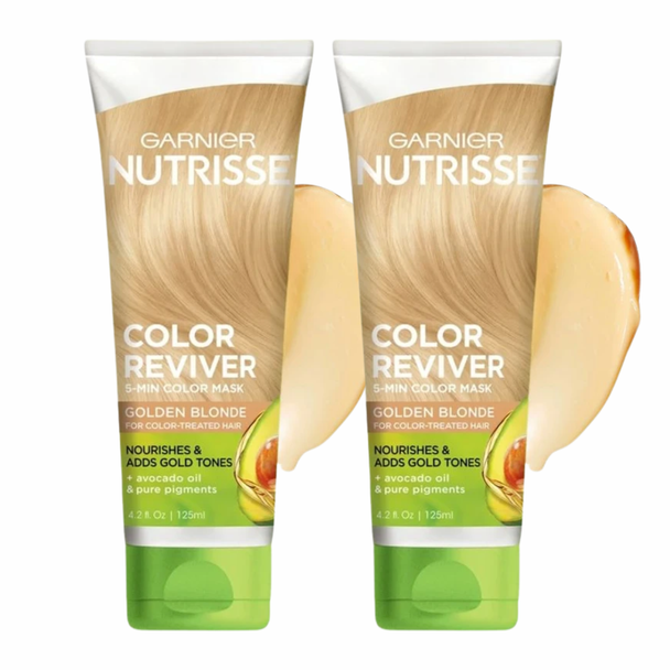 Garnier Nutrisse Color Reviver 5-Min Color Mask 4.2 oz - Golden Blonde (2-Pack)