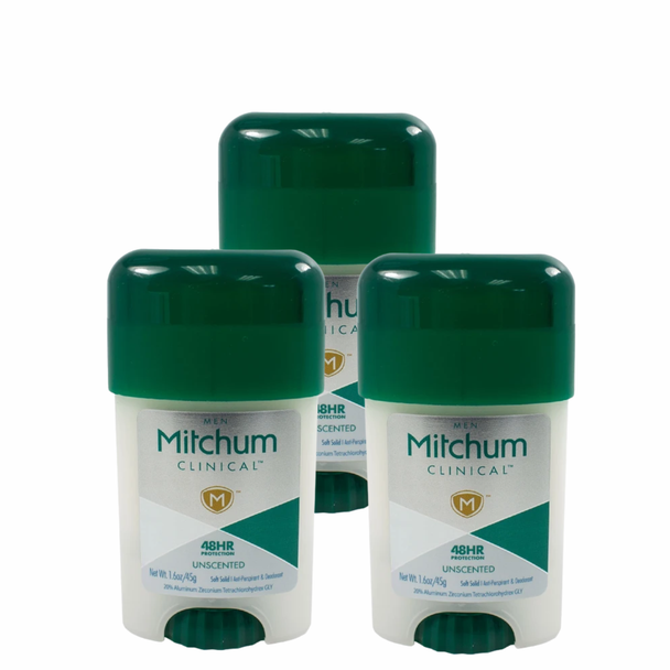 Mitchum Men Clinical Soft Solid Anti-Perspirant & Deodorant 1.6 oz - Unscented 