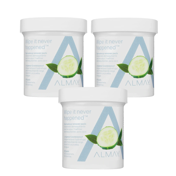 Almay Longwear & Waterproof Eye Makeup Remover Pads, 80 ct