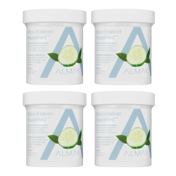 Almay Longwear & Waterproof Eye Makeup Remover Pads, 80 ct 