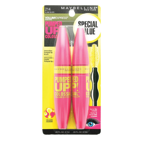 Maybelline Pumped Up! Colossal Volum' Express Mascara 2-Pack