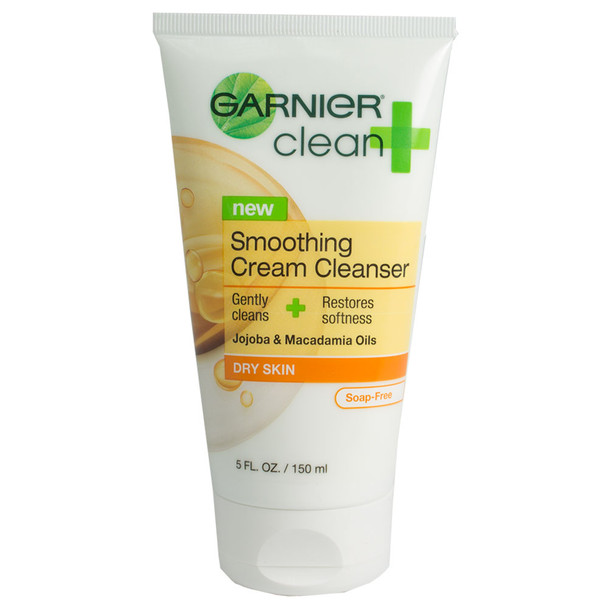 Garnier Clean and Smoothing Cream Cleanser for Dry Skin