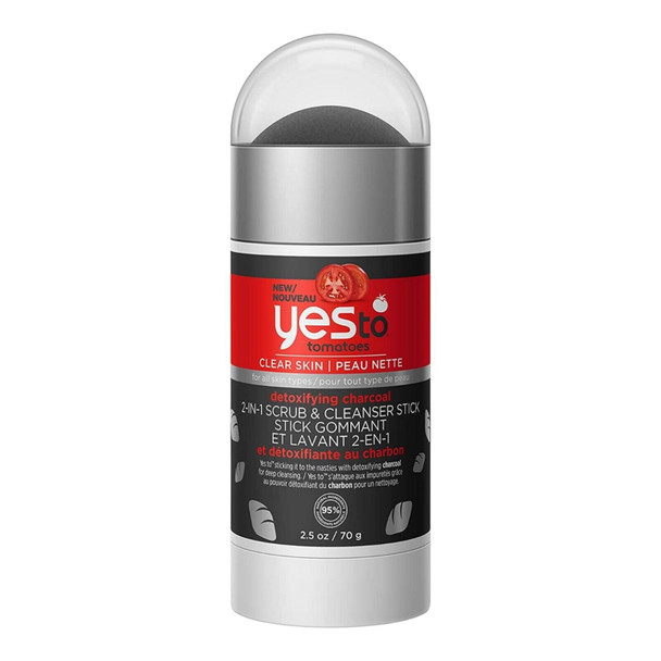 Yes to Tomatoes Detox Charcoal 2in1 Scrub & Cleanser Stick 2.5oz