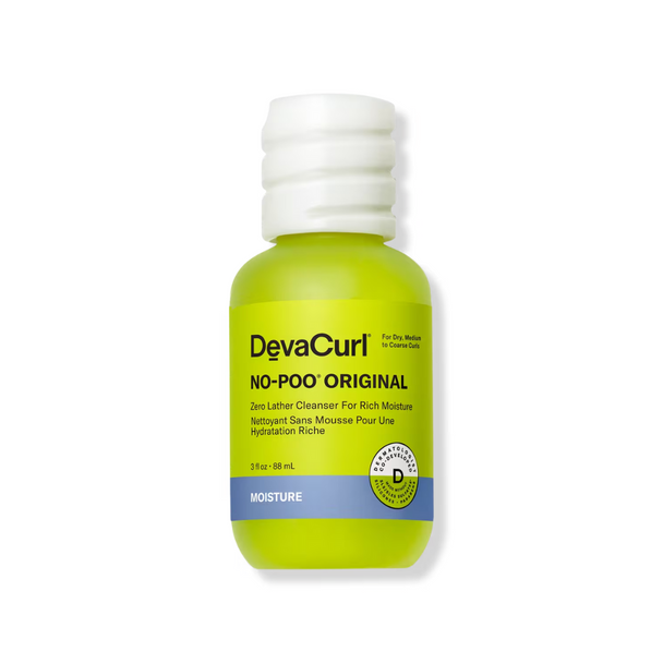 DevaCurl No-Poo Blue Anti-Brass Zero Lather Toning Cleanser, 3 fl oz (Travel Size)