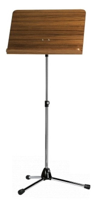 Konig & Meyer Orchestra Music Stand, Chrome stand, walnut wooden desk, Units:1