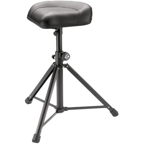 Konig & Meyer Stool-Round Seat, Black Leatherette, Units:1