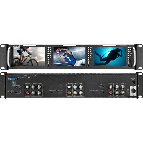 Marshall Triple 5" Rack mount with HDMI,3G-SDI, Comp. Input (EOL-Limited quantities available)