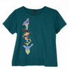 Sabaku Beautiful Bird Totem Short Sleeve Tee (363DTESSBT) DEEP TEAL