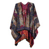 Rapti 100% Cashmere Reversible Ruana #18 CORAL/PNK/CRAN