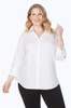 Foxcroft Plus Mary Essential Stretch Shirt (187973) WHT