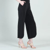 Clara Sun Woo Black Center Slit Ankle Petal Pocket Pant (PT30) 