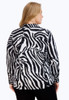 Foxcroft Plus Diane Zebra Jersey Shirt (200836) BLK