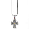 Brighton Temple Cross Two-Tone Necklace (J46111) SLV/GLD