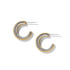 Brighton Interlok Noir Gold Small Hoop Earrings (JA9899) GLD/SLV