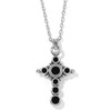 Brighton Majestic Nobel Cross Reversible Necklace (JM7432) SLV/GLD/BLK